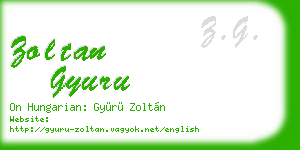 zoltan gyuru business card